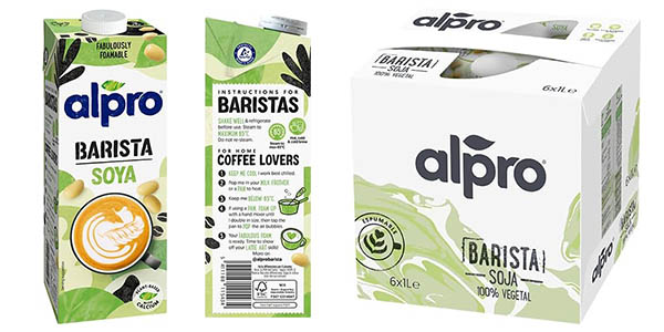 Pack 6x Bebida Alpro Barista Soja 1L con 45% de descuento: opción saludable y versátil