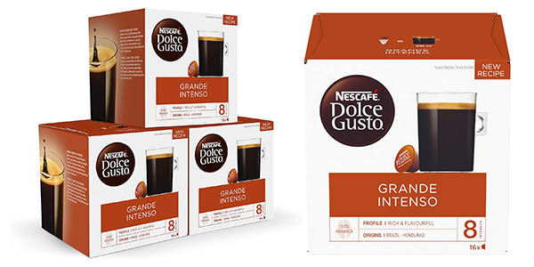 Pack 48 cápsulas Dolce Gusto Grande Intenso con sabor intenso y precio especial