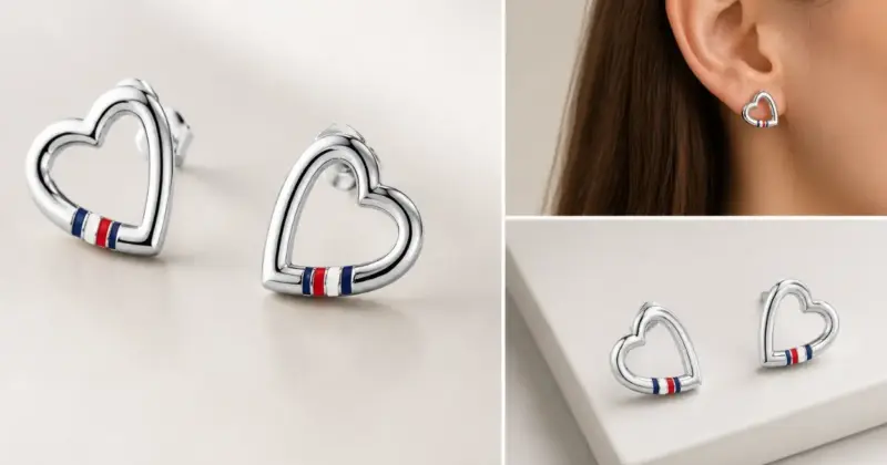 Pendientes Tommy Hilfiger Forma Corazón: Elegancia Diaria con un 29% de Descuento