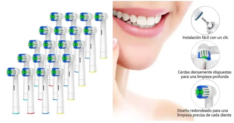 Pack de 20 recambios compatibles para cepillos Oral-B Genkent con 21% de descuento a solo 9,49 €