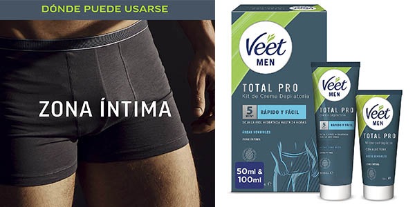 Veet Men Kit para Zonas Íntimas: Depilación Segura y Efectiva con un 35% de Descuento