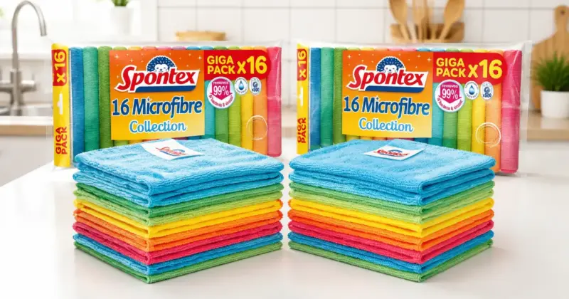 Pack de 32 bayetas Spontex Microfibre con un 33% de descuento: limpieza eficaz y cómoda por sólo 11,98 €