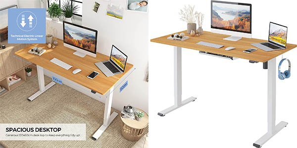 Escritorio de pie Flexispot EG1 con ajuste eléctrico y un 25% de descuento a 199,99€
