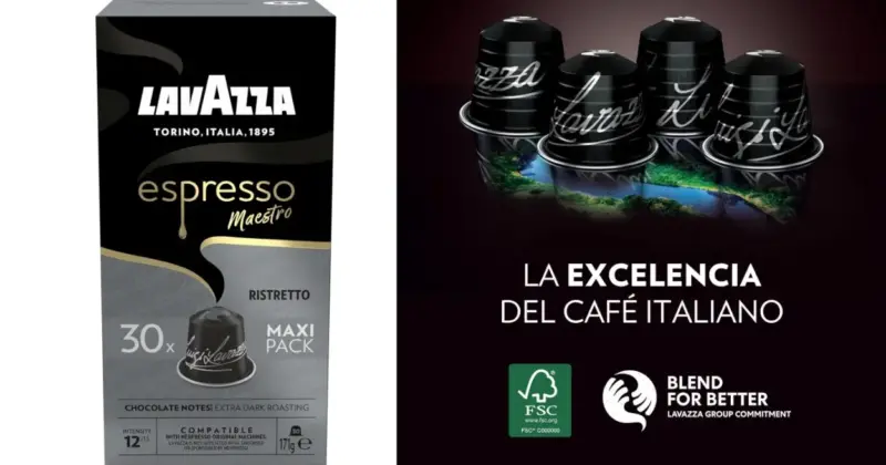 30 cápsulas Lavazza Espresso Maestro Ristretto compatibles Nespresso con 42% de descuento por 6,31 €