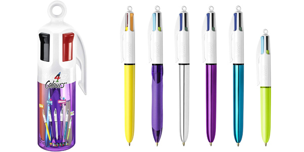 Pack de 6 bolígrafos BIC de 4 colores con 44% de descuento y bote exclusivo