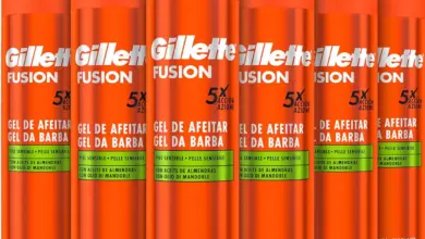 Pack x6 Gel Afeitado Gillette Fusion para Pieles Sensibles con Aceite de Almendras a Precio Rebajado