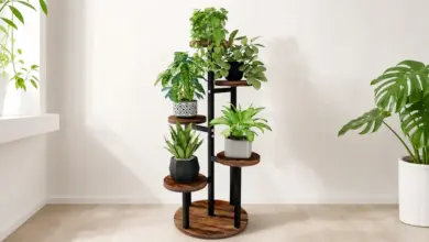 Estantería escalonada Bamworld de madera para plantas con 5 niveles y 39% de descuento