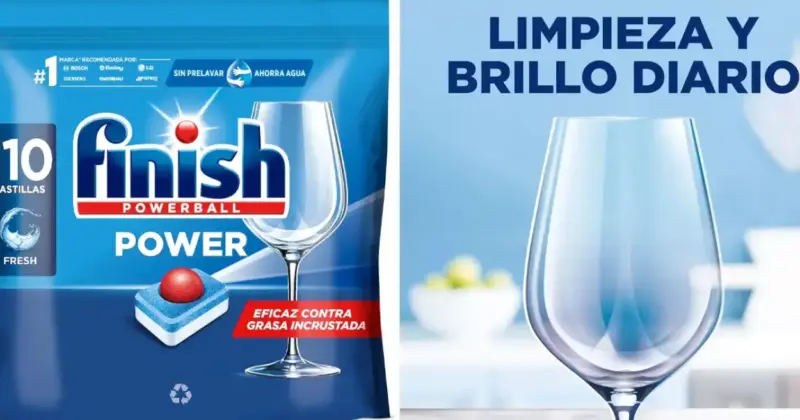 Pack de 104 cápsulas Finish Powerball Power All in 1: limpieza eficaz y brillo al mejor precio