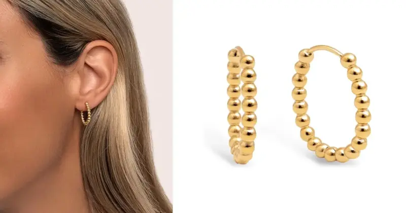 Pendientes Singularu Dana Dots con baño de oro en oferta por 7,21 €: sofisticación y estilo a buen precio