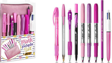 Set Bic Pink & Purple con 9 accesorios de escritura y estuche por 12,59 € con un 19% de descuento