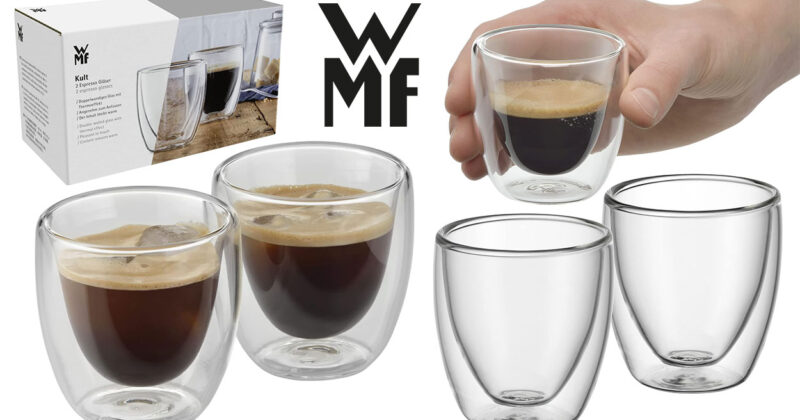 Juego de 2 tazas WMF Kult para espresso: diseño doble pared y precio irresistible por 9,09 €
