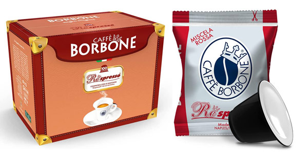 Pack 100 cápsulas Borbone Respresso Miscela Rossa para Nespresso a solo 18,26 € con 17% de descuento