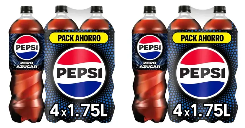 Pack de 12 botellas Pepsi Zero Azúcar 1,75 L a solo 11€ con promoción 3x2 en Amazon