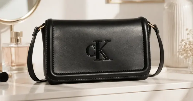 Bandolera Calvin Klein con solapa CK: elegante, compacta y a mitad de precio por 39,95 €