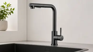 Grifo de cocina Hiqufet negro mate con brazo extraíble y doble modo de pulverización por 23,21€