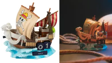 Calendario Perpetuo One Piece Going Merry con 25% de Descuento, Ideal para Fans y Escritorios