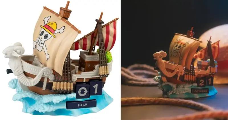 Calendario Perpetuo One Piece Going Merry con 25% de Descuento, Ideal para Fans y Escritorios