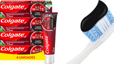 Pack de 4 Colgate Max White Carbón Activado 75 ml con un 38% de Descuento – Blanquea y Refuerza tu Sonrisa