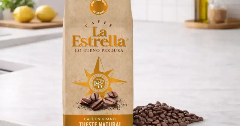 Café en grano La Estrella Natural: sabor intenso y crema densa con un 39% de descuento en Amazon